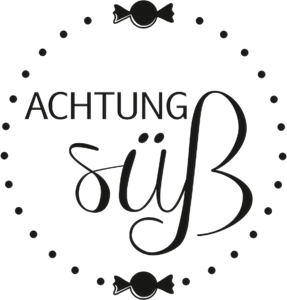 Stempel rund Achtung süß - 211803015