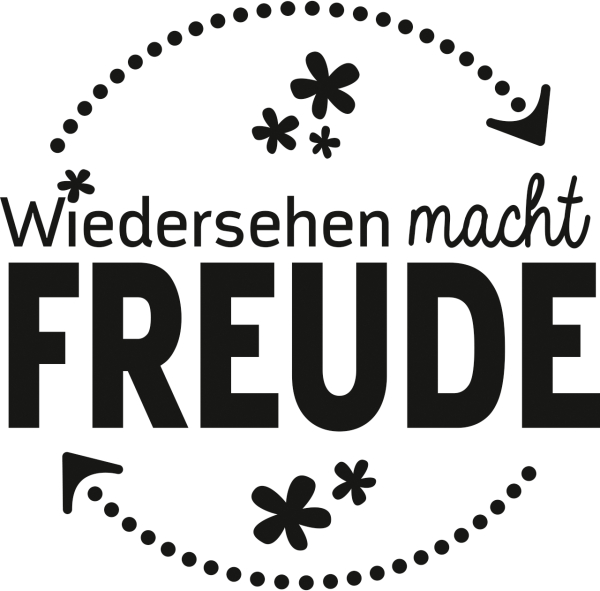 Stempel rund Wiedersehen Freude