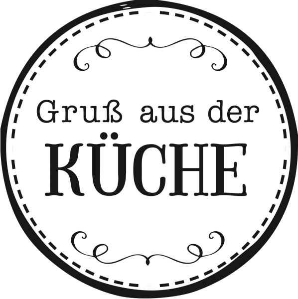 Stempel rund Gruß aus Küche