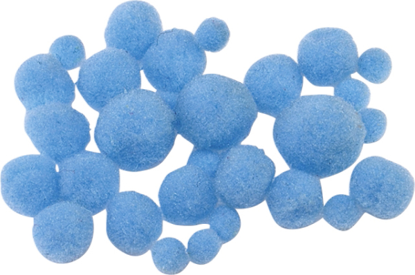Pompon 8-20mm blau 100er - 212681051