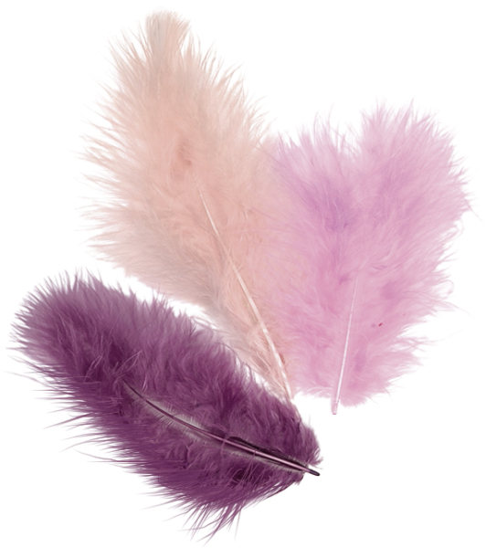 Marabufedern Mix10cm violett15er