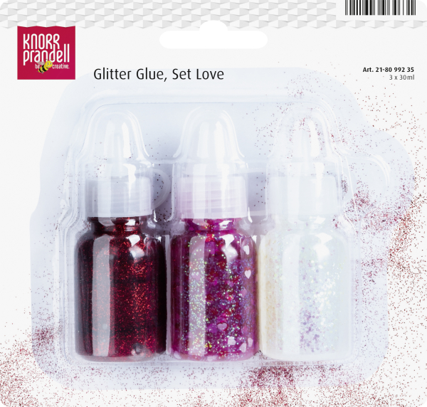 Glitter Glue Set Love