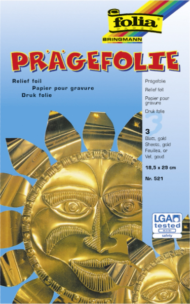 Mappe Prägefolie 19x30cm gold