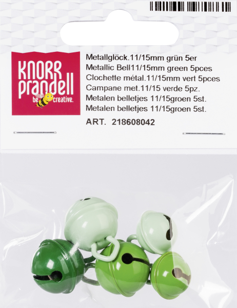 Metallglöck.11/15mm grün 5er - 218608042
