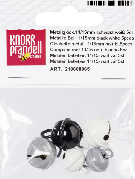Metallglöck.11/15mm schwarz weiß 5e - 218608065