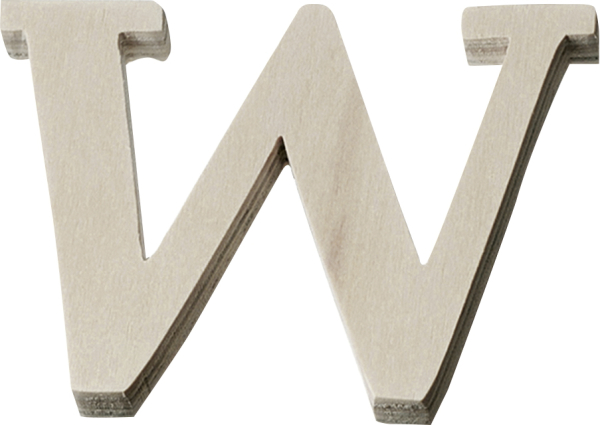 Holzbuchstabe W 4cm - 218735630