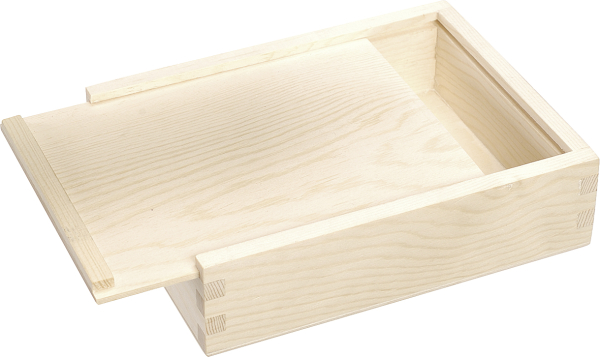 Holzschiebebox 16x12,5x4,5cm
