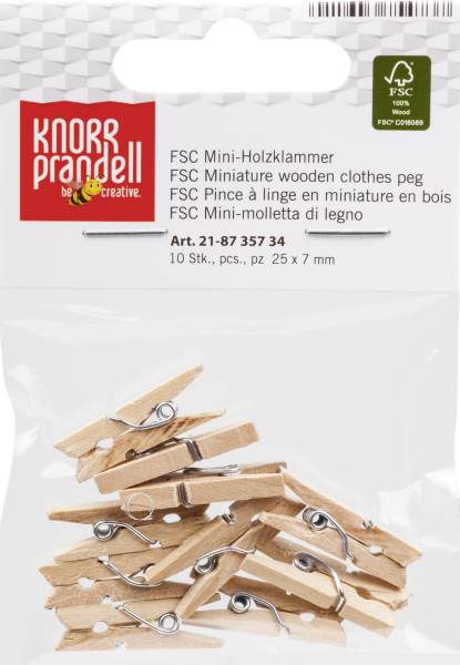 KnorrPrandel Holzklammer Wäsche 25x7mm - 218735734