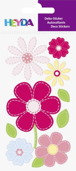 Heyda Sticker Blumen rot/ pink - 20-3780652