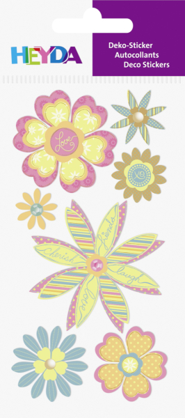 Heyda Sticker Mix Blumen spitz - 20-3780653