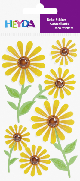 Heyda Sticker Blumen gelb - 20-3780685