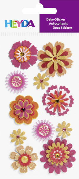 Heyda Sticker Blumen Mix - 20-3780686