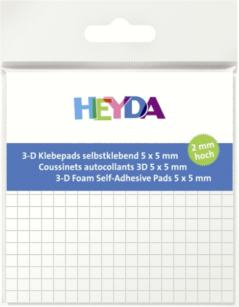 Heyda Klebepads 3-D 2mm hoch - 4889002