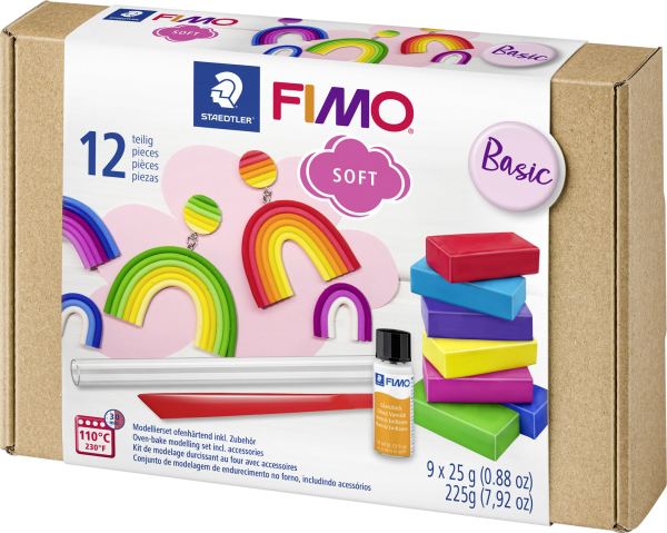 FIMO SOFT Modelliermasse Basic-Set, ofen - V0357802127