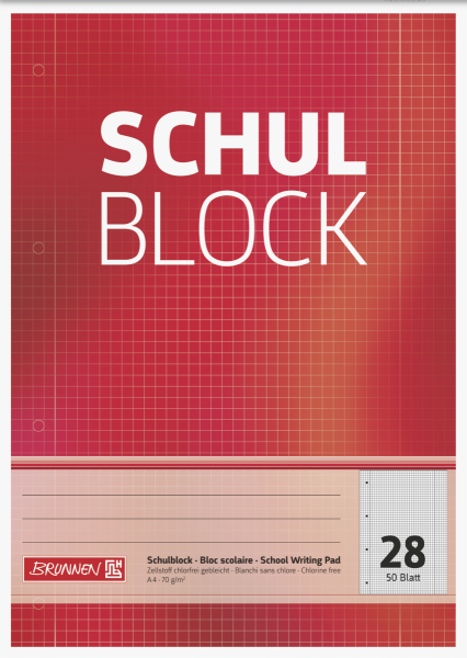 Brunnen Schulblock A4 kariert  70g - 1052528