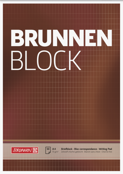 Brunnen Briefblock A4 rautiert ungelocht - 1052729