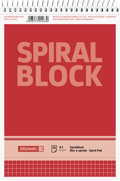 Spiralnotizblock A5 kar 50Bl - 1055472