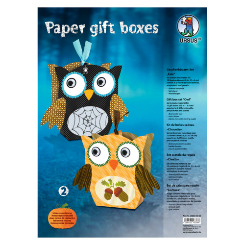 Ursus Paper Gift Boxes Eulen  Set 2