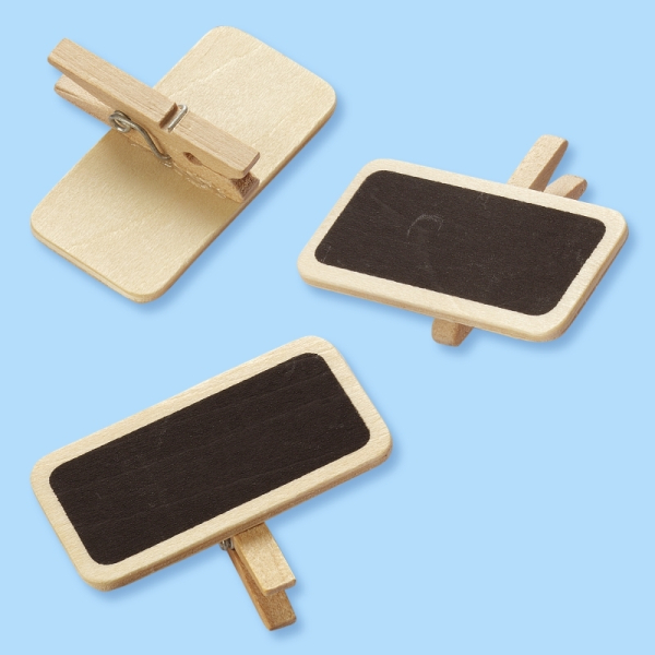 HobbyFun Mini-Holztafel mit Klammer - 3270131
