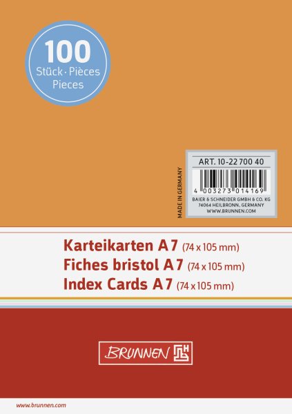 Karteikarte A7 unlin or 100St - 102270040