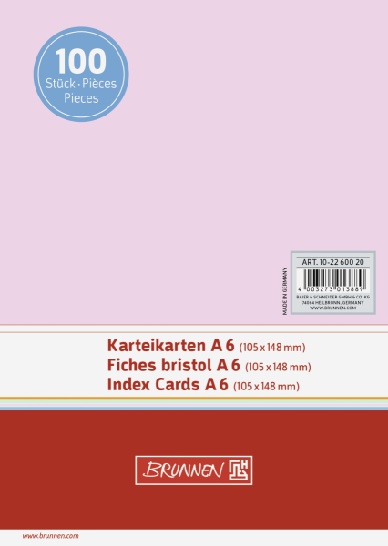 Karteikarte A6 unlin rt 100St - 102260020