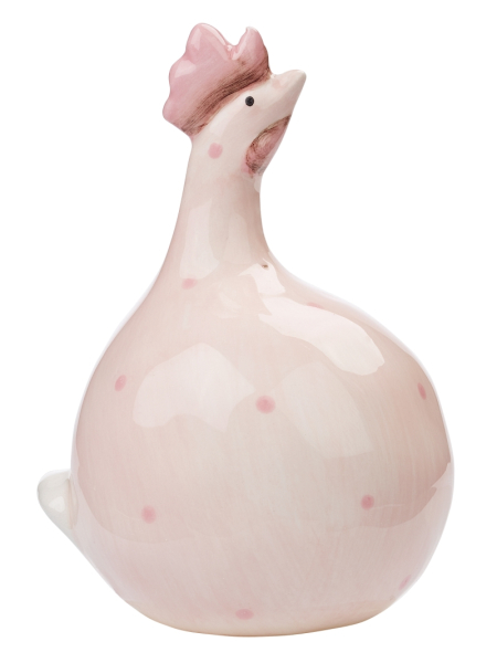 HobbyFun Keramik Huhn rosa 9cm - 3870948