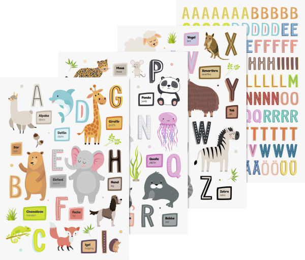 Heyda Fenster-Sticker Alphabet Tiere - 203584440