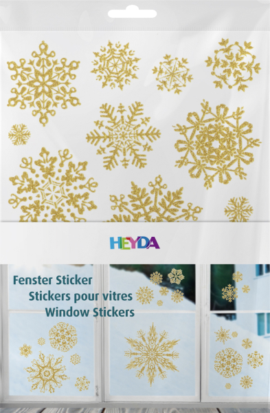 Fenster Sticker Kristall gold