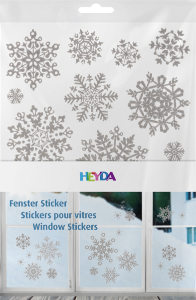 Fenster Sticker Kristall silber