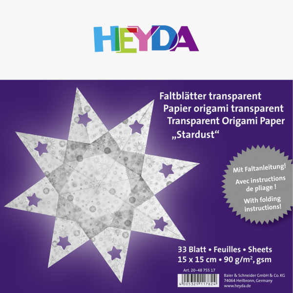 Heyda Faltblätter Stardust  transparent - 204875517