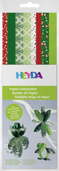 Heyda Papierstreifen rt/gn 130g 160 St - 204875658