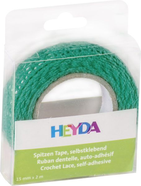 Heyda SpitzenTape 100% Baumwolle türkis - 203584556