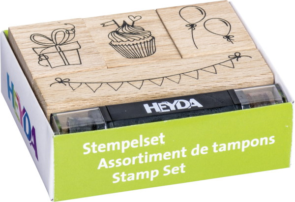 Stempelset Party 4er sw/bl - 57301106