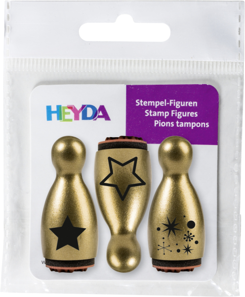 Heyda Stempelset Mini Stern, 3er gold