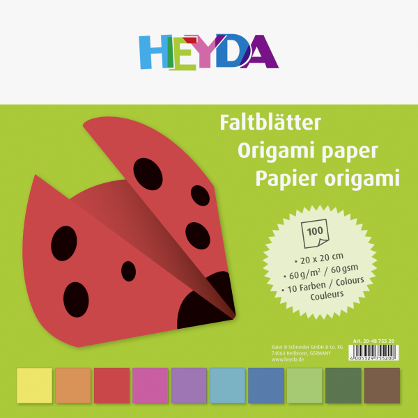 Heyda Faltblätter 100Blatt 20x20 - 4875520