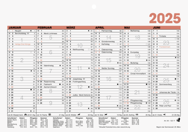 Tafelkalender A5, - 5012217005