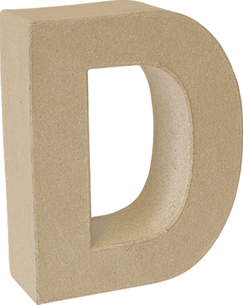 Pappmache 3D Buchstabe D 17,5x5,5cm - 2119293104