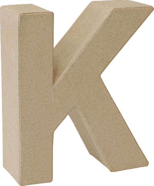 Pappmache 3D Buchstabe K 17,5x5,5cm - 2119293111