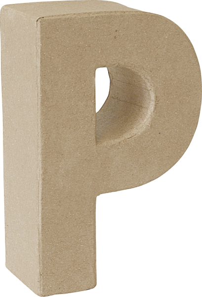 Pappmache 3D Buchstabe P 17,5x5,5cm - 2119293116