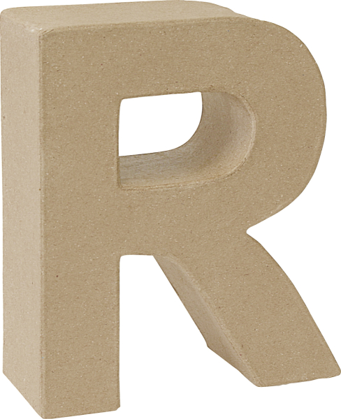 Pappmache 3D Buchstabe R 17,5x5,5cm - 2119293118