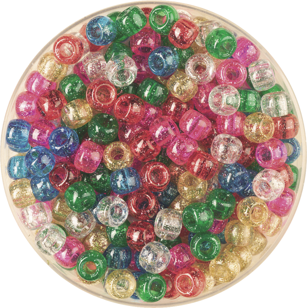 Glitterperlenmix 7mm 78g sortiert - 212281921