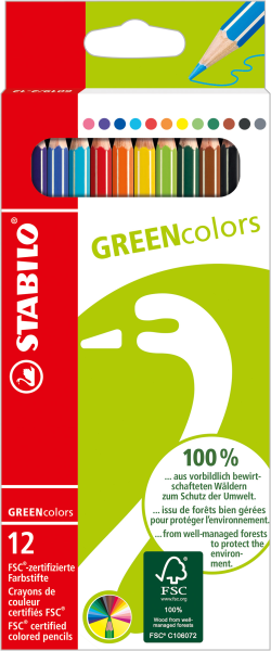 Stabilo Holzfarbstift GREENcolors - 6019/2-12