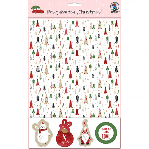 Bähr Designkarton Christmas, DIN A4 - 62454605F