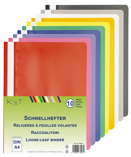 TSI Schnellhefter PP A4, 10er Packung - 66207