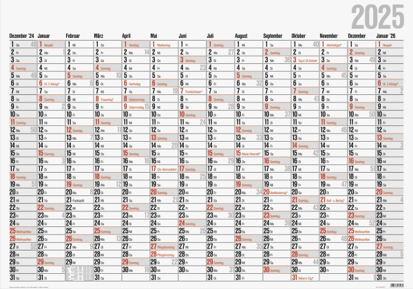 Wandkalender Office I 98x68,5, - 7033660005