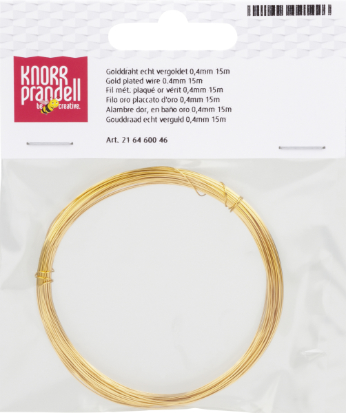 Golddraht echt vergoldet 0,4mm 15m - 216460046