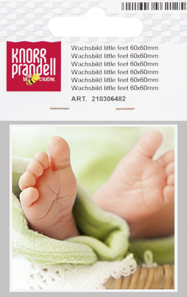 Wachsbild Little Feet 60x60mm - 218306482