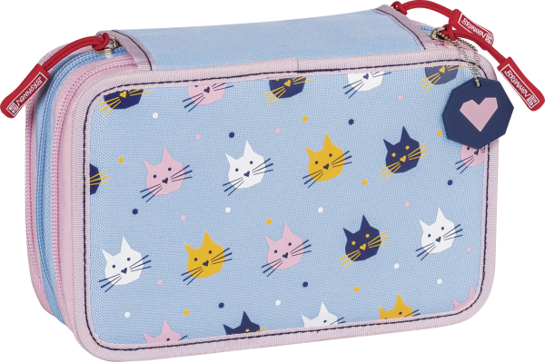 Schüler-Etui 3 Reißverschl. Cats - 104912107