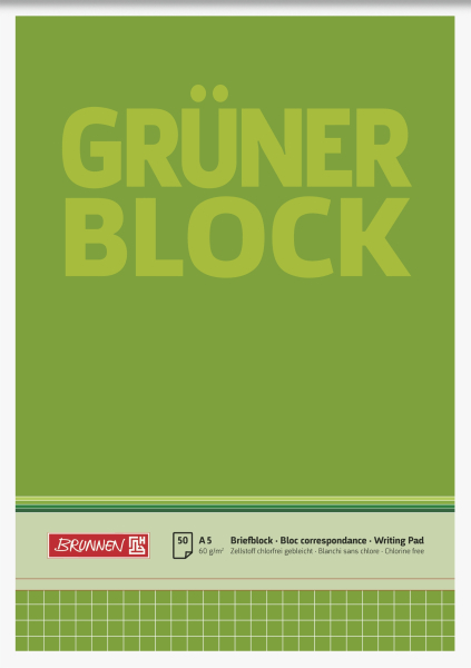 Brunnen Briefblock A5 kariert - 1052438