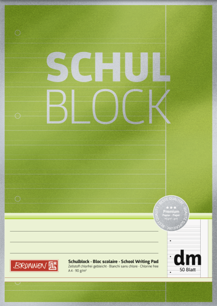 Schulblock A4 Lin dm 50Bl Premium - 1052613